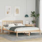 vidaXL Bedframe met hoofdeinde Bruin 160 x 200 cm Massief, Huis en Inrichting, Slaapkamer | Bedden, Verzenden, Nieuw