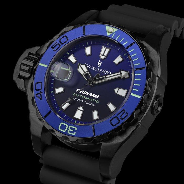 Tecnotempo - Automatic Diver 1000M Tsunami - Limited, Handtassen en Accessoires, Horloges | Heren