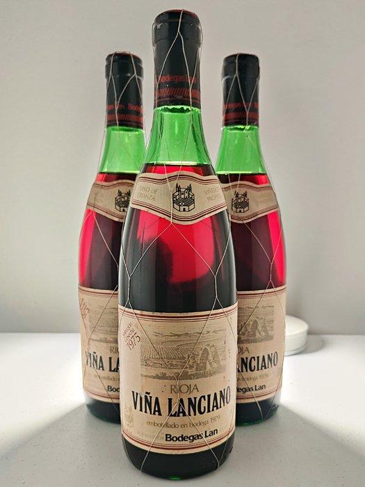1975 Viña Lanciano x3 & 1975 Viña Monty x2 - Rioja Gran, Verzamelen, Wijnen