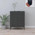 vidaXL Ladekast 80x35x101,5 cm staal antracietkleurig, Verzenden, Nieuw