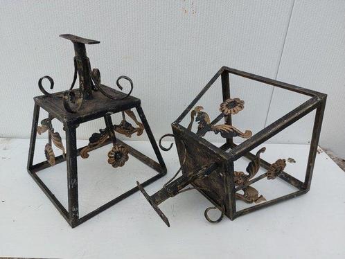 Lanterne (2) - Métal - lampes de lanterne de jardin, Antiek en Kunst, Curiosa en Brocante