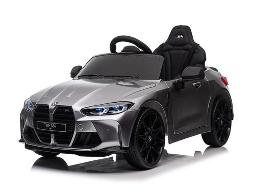 BMW M4, 12 volt elektrische kinderauto, Leder zitje, Rubbere, Kinderen en Baby's, Speelgoed | Buiten | Accuvoertuigen, Ophalen of Verzenden