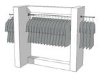 *TIP*  Glossy middenunit kledingrek R-PR-011, Zakelijke goederen, Kantoor en Winkelinrichting | Winkel en Inventaris, Ophalen of Verzenden