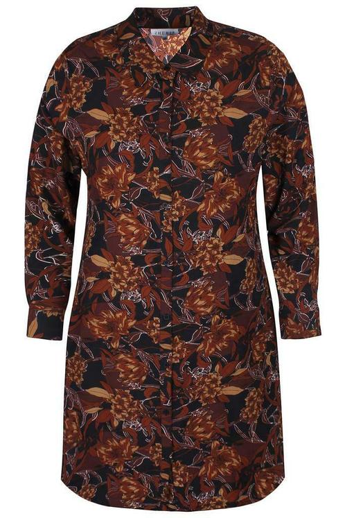 Blouse ALKE Zhenzi lang bloem print maat M=46-48, Kleding | Dames, Blouses en Tunieken, Verzenden