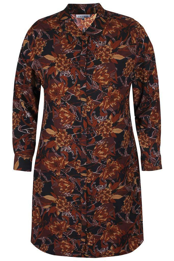 Blouse ALKE Zhenzi lang bloem print maat M=46-48, Kleding | Dames, Blouses en Tunieken, Verzenden