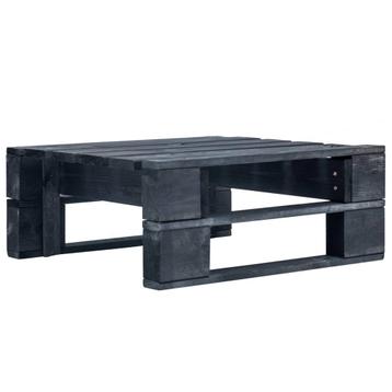 vidaXL Tuinhocker pallet hout zwart, Verzenden