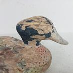 Appelant canard - Lokeend - Bois, Lumière en bois peinte à, Antiek en Kunst