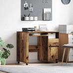 vidaXL Bureau met Wielen Oud Hout 91 x 50 x 77 cm Bewerkt, Verzenden