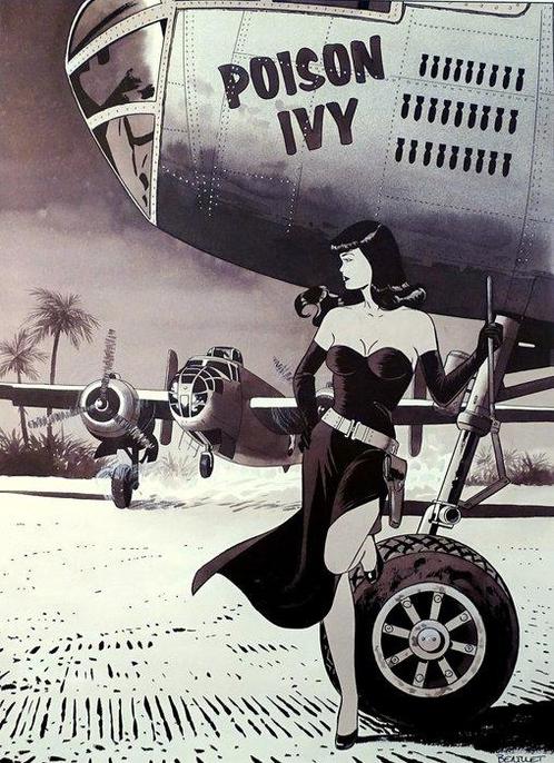 Berthet, Philippe - 1 Offset Print - Pin Up - Poison Ivy -, Boeken, Strips | Comics