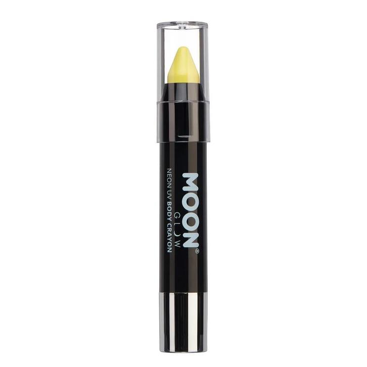 Moon Glow Pastel Neon UV Body Crayons Pastel Yellow 3.2g, Hobby en Vrije tijd, Feestartikelen, Nieuw, Verzenden