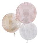 Gekleurde Ballonnen Metallic Glitter 45cm 3st, Nieuw, Verzenden