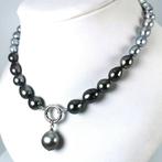 Halsketting Zilver Parel - Parel - Tahiti graduate Ø7-14,5MM