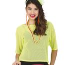 Visnet T/shirt Neon Geel Kort L, Verzenden