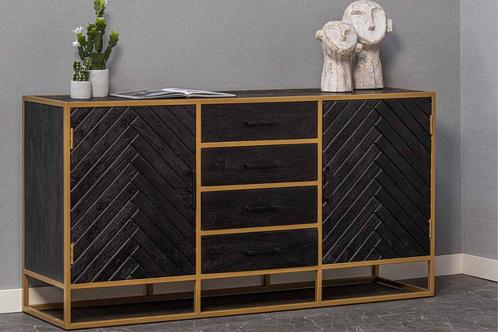 Dressoir Mangohout Fingula 165 cm, Huis en Inrichting, Kasten | Dressoirs, Nieuw, Verzenden