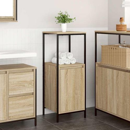 vidaXL Badkamermeubel met planken 36x35x95 cm Sonoma, Huis en Inrichting, Tafels | Kaptafels, Nieuw, Verzenden