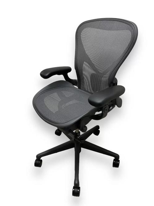 Herman Miller Aeron Remastered, 12 jaar garantie, Huis en Inrichting, Bureaustoelen, Bureaustoel, Zwart, Nieuw, Ergonomisch, Verzenden