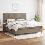 vidaXL Sommier à lattes de lit avec matelas Taupe, Maison & Meubles, Verzenden, Neuf