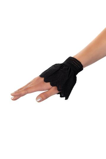 Manchet Zwart Armband Katoen Broderie Manchetten Mouw Polsba beschikbaar voor biedingen