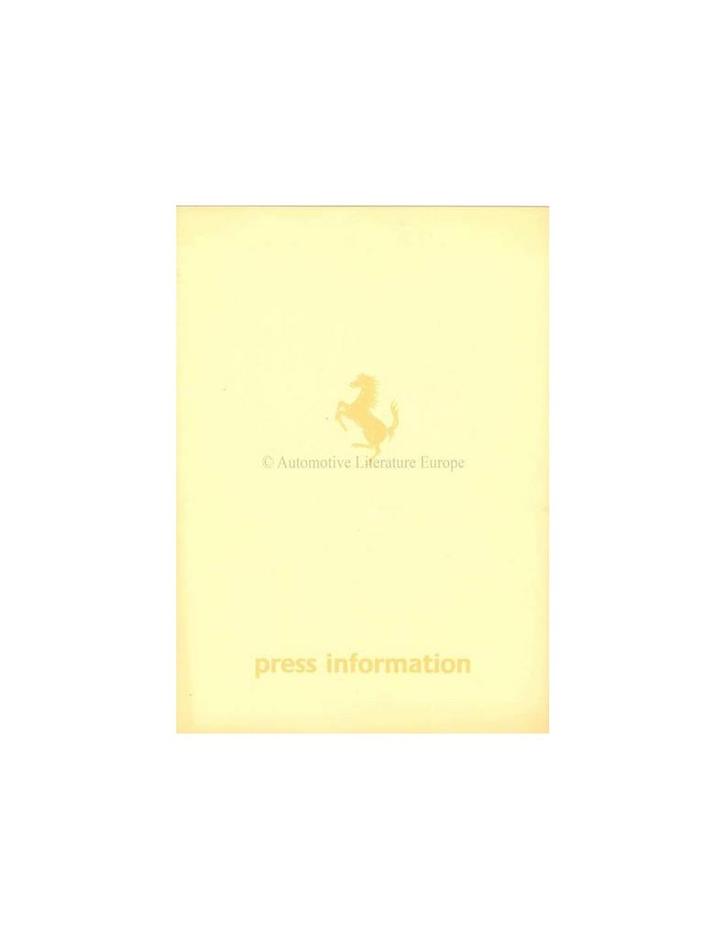 1984 FERRARI MONDIAL PERSMAP ENGELS 296/84, Boeken, Auto's | Folders en Tijdschriften, Ophalen of Verzenden