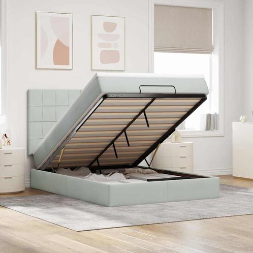 vidaXL Ottoman bed met matrassen 140x200cm fluweel, Huis en Inrichting, Slaapkamer | Bedden, Nieuw, Verzenden