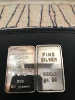 100 gram - Zilver .999  (Zonder Minimumprijs), Postzegels en Munten, Edelmetalen en Baren