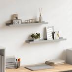 vidaXL Fotoplanken 2 st 60x9x3 cm MDF grijs, Verzenden, Nieuw