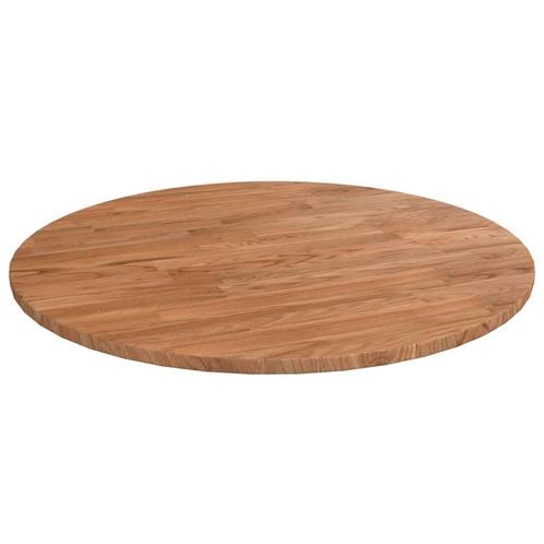 vidaXL Tafelblad rond Ø50x1,5 cm behandeld massief eiken, Huis en Inrichting, Tafelonderdelen, Nieuw, Verzenden