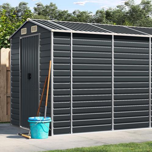 vidaXL Tuinschuur 191x470x198 cm gegalvaniseerd staal, Tuin en Terras, Tuinhuizen, Nieuw, Verzenden
