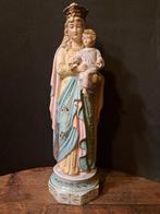 Statue, Heilig Beeld Circa 1920 in Porselein Bisque Madonna