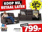 Kingston 3-Zits of 2-Zits Salon vanaf €799.-, Huis en Inrichting, Zetels | Zetels, Nieuw