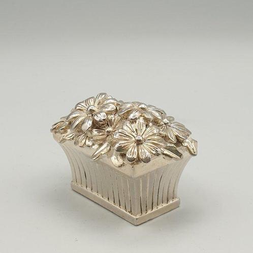Bartolini e Bartolozzi - Cesto di fiori rivestito in Argento, Antiek en Kunst, Antiek | Zilver en Goud