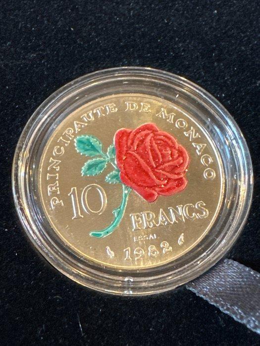 Monaco. 10 Francs 1982 Grace of Monaco - 2 x 11,4g (.950), Postzegels en Munten, Munten | Europa | Niet-Euromunten