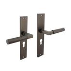 Deurklink Bau-Stil op schild profielcilindergat 55mm antr..., Ophalen of Verzenden, Nieuw, Overige materialen, Klink of Kruk