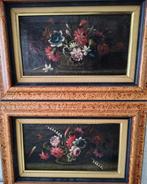 North-European School (XVIII) - Flower baskets on an, Antiek en Kunst