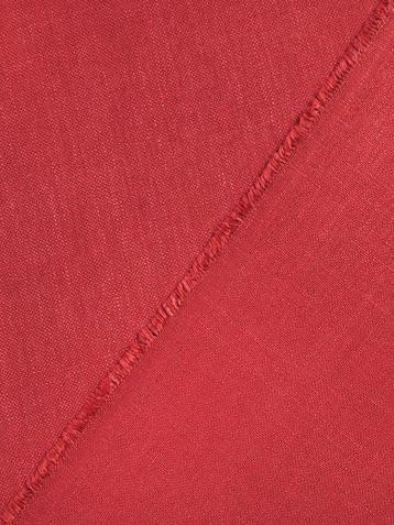 Tissu exclusif Boho Chic en mélange de lin - Rouge corail -, Antiek en Kunst