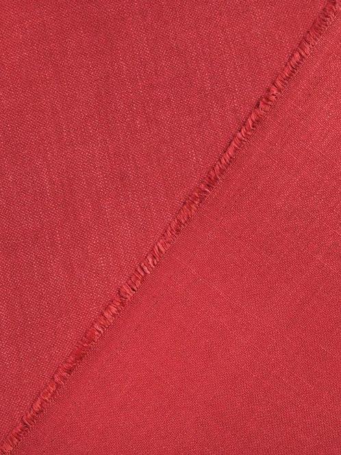 Tissu exclusif Boho Chic en mélange de lin - Rouge corail -, Antiek en Kunst, Curiosa en Brocante