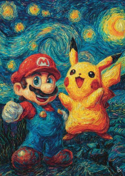 ANDSAL - Super Mario Party - Luigi - Van Gogh Tribute, Games en Spelcomputers, Spelcomputers | Overige Accessoires