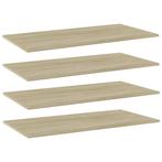 vidaXL Wandschappen 4 st 80x20x1,5 cm spaanplaat sonoma, Huis en Inrichting, Woonaccessoires | Wandplanken en Boekenplanken, Verzenden
