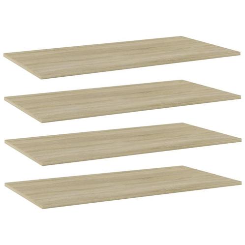 vidaXL Wandschappen 4 st 80x20x1,5 cm spaanplaat sonoma, Huis en Inrichting, Woonaccessoires | Wandplanken en Boekenplanken, Nieuw