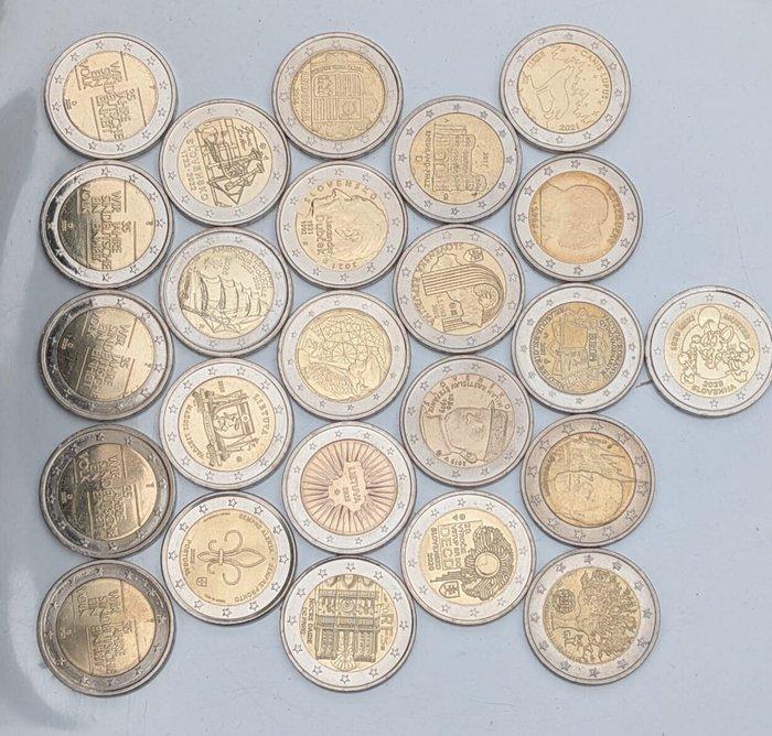 Europa. 2 Euro 2006/2025 (24 stuks) (Zonder minimumprijs), Timbres & Monnaies, Monnaies | Europe | Monnaies euro