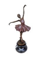 Figurine - Ballerina - elegantie - Bronze, Marbre