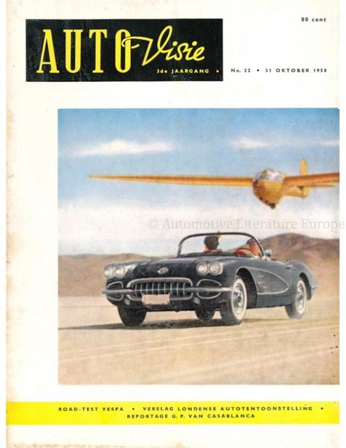 1958 AUTOVISIE MAGAZINE 22 NEDERLANDS, Livres, Autos | Brochures & Magazines