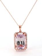 14 karaat Rosé goud - Collier met hanger - 11.41 ct Kunziet, Handtassen en Accessoires, Antieke sieraden