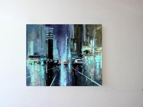 Adam Wajerczyk (1975) - Street lights, Antiek en Kunst, Kunst | Schilderijen | Modern