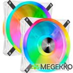 Corsair iCUE QL140 RGB PWM White Dual Fan Kit with Lighting, Computers en Software, Verzenden, Nieuw