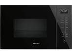 SMEG -  Inbouw Microgolf Met Grill  - Zwart, Oven, Verzenden, 60 cm of meer, Nieuw