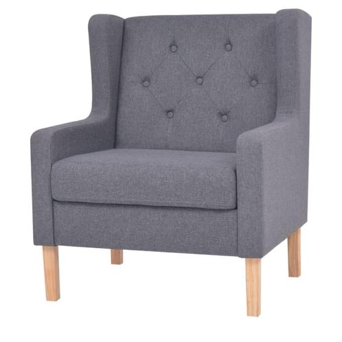 vidaXL Fauteuil stof grijs, Maison & Meubles, Fauteuils, Envoi