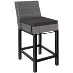 tectake Wicker barkruk Latina - grijs, Tuin en Terras, Verzenden, Nieuw