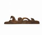 Decoratief ornament - 19e-eeuws handgesneden houten