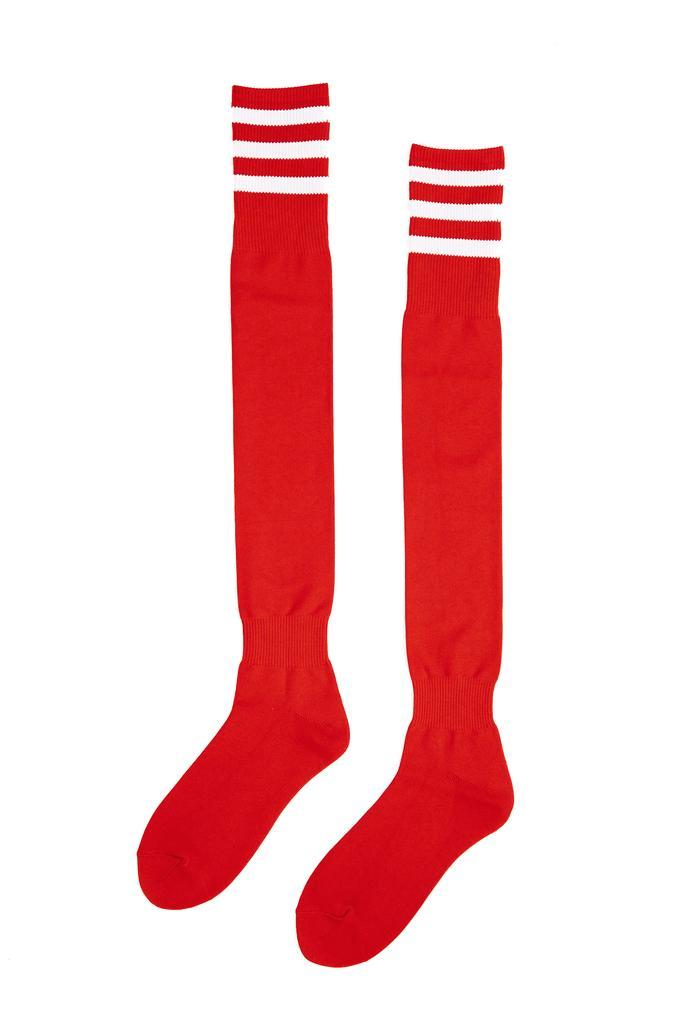 Sokken Rood Witte Strepen 36-41 Dames Heren Unisex Rode Knie, Kleding | Dames, Carnavalskleding en Feestkleding, Nieuw, Ophalen of Verzenden